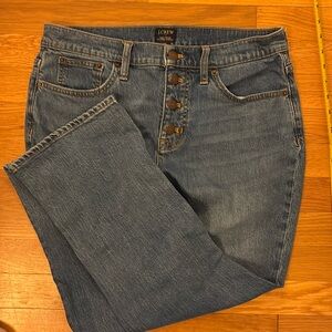 J Crew mid rise flare crop denim. Size 29
